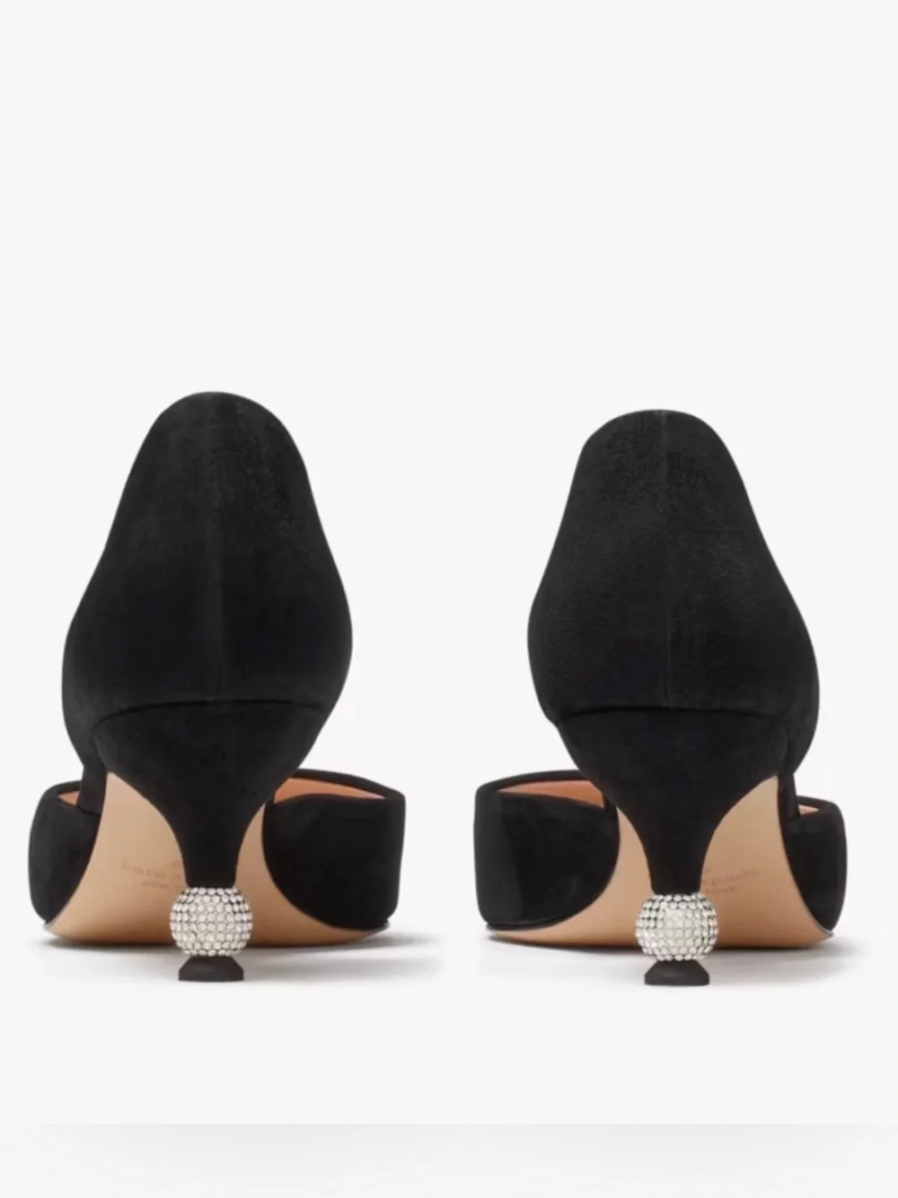 Kate Spade Black Suede kitten heels
